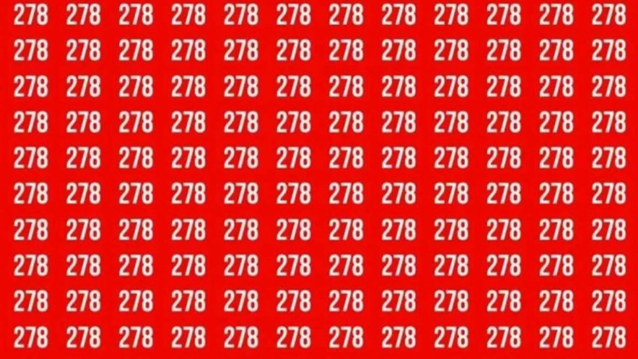 Resimdeki 278'ler arasından 218’i kaç saniyede buldunuz? 3 saniyeden uzun sürdüyse göz doktoruna görünün