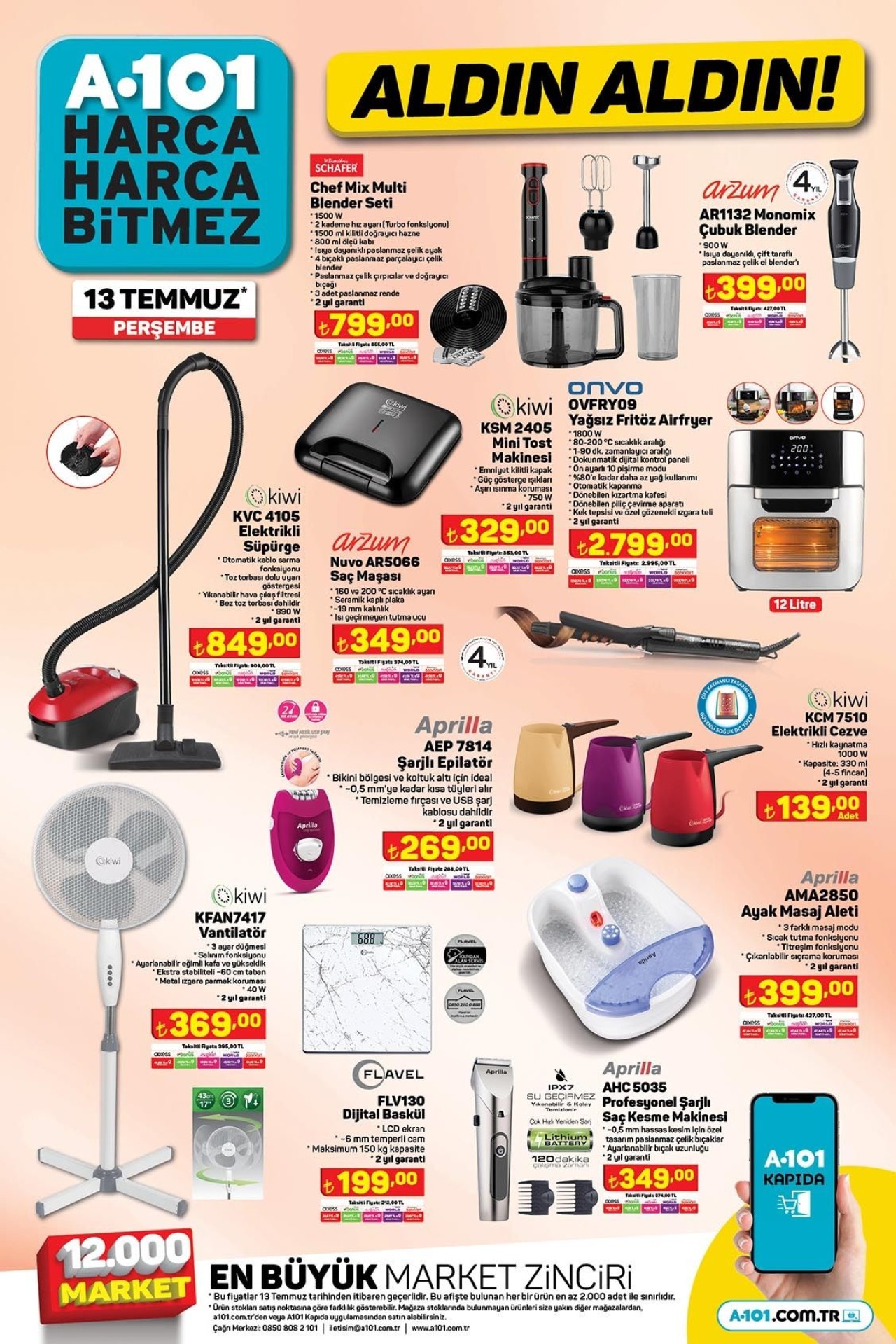 A101 13 Temmuz indirimli ürünler kataloğu: Haftanın öne çıkan ürünlerinin başında Volta M4 Neo Üç Tekerlekli Elektrikli Moped 25.990 TL’den satışa sunulacak! 2