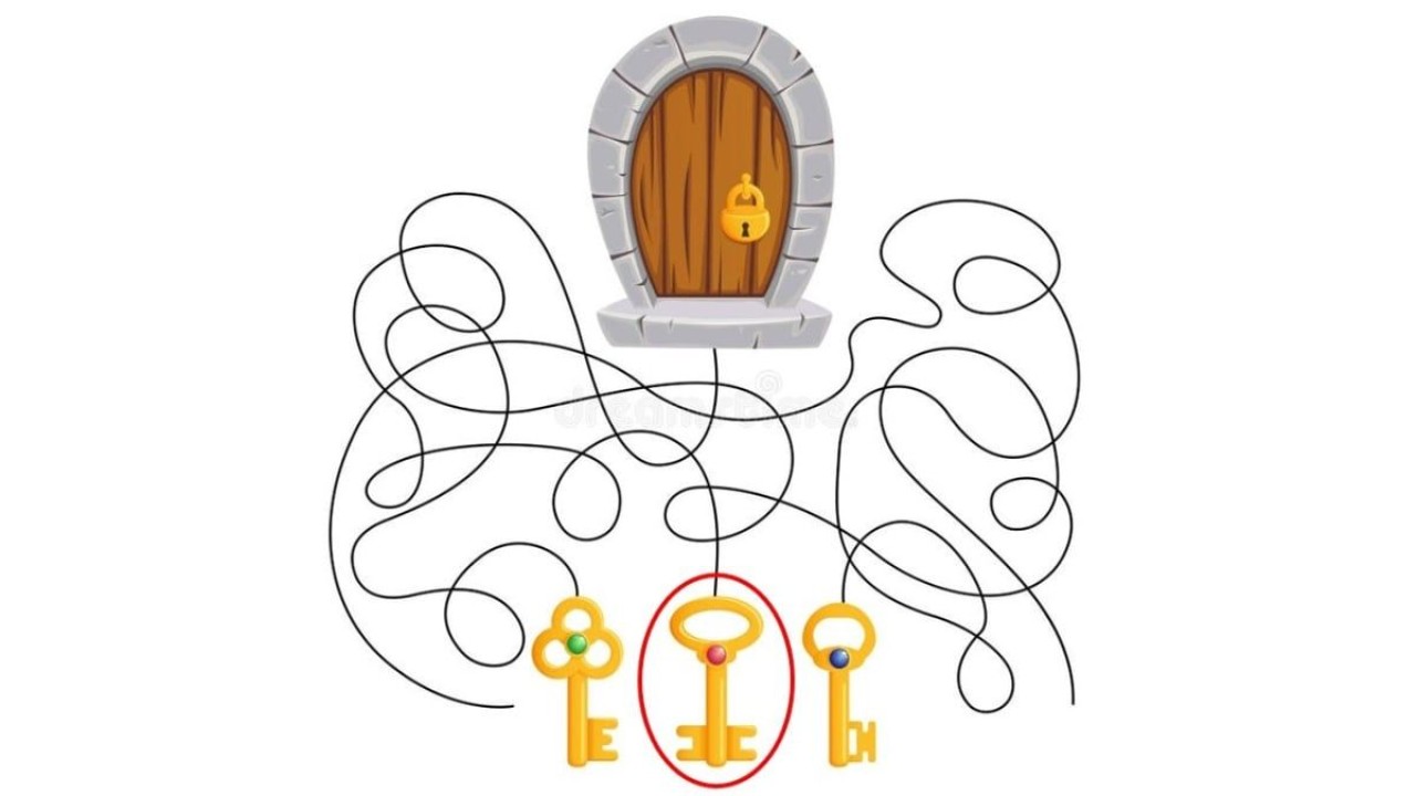 Doğru anahtarı 5 saniyede bulanın IQ'su 160'ın üstünde! Kapıyı açan anahtarı 1 aydır bulan çıkmadı sen bulabilir misin? 3