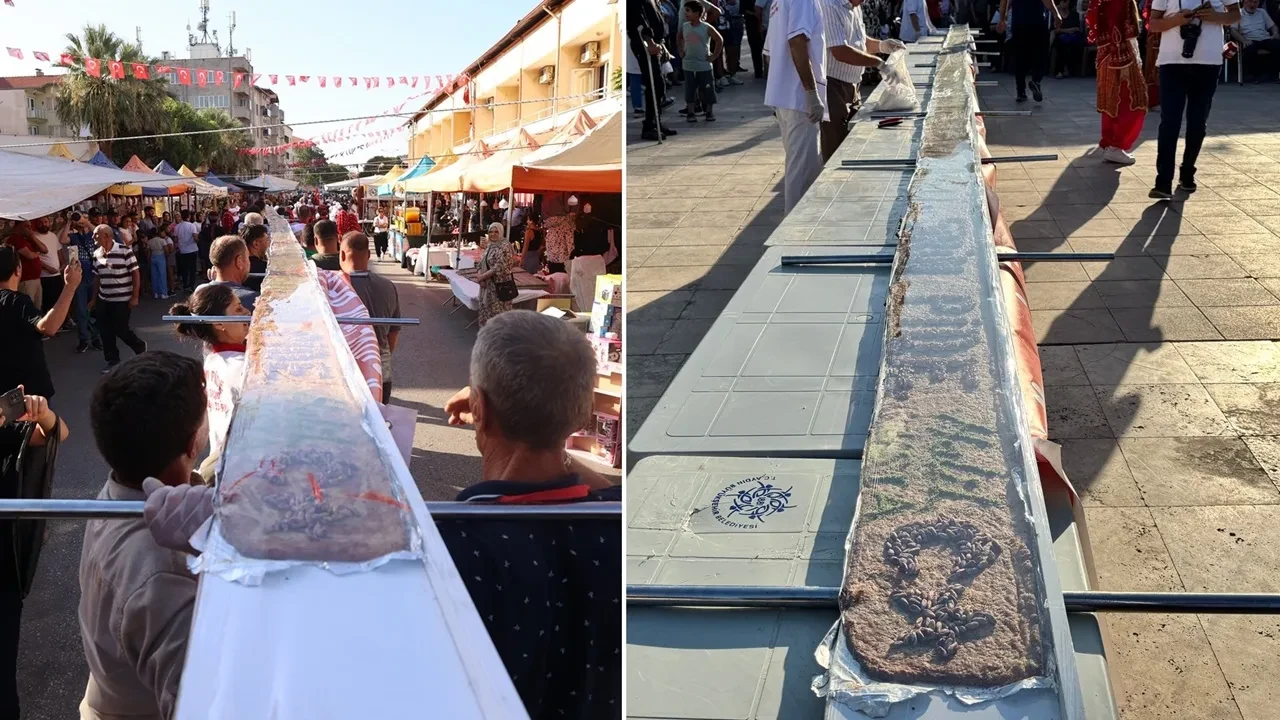 Aydın'da 13 Metre 20 Santimetre Uzunluğunda Pide Yapıldı