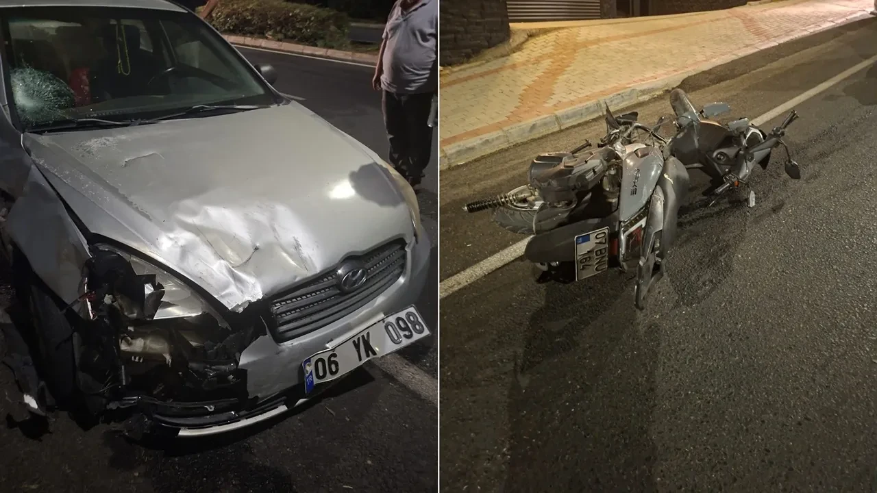 Alanya'da Otomobille Çarpışan Motosikletin Sürücüsü Öldü