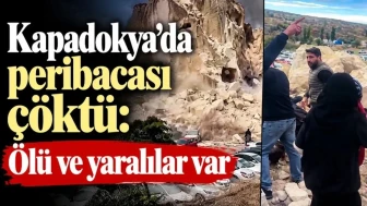 Kapadokya'da Peribacası Çöktü