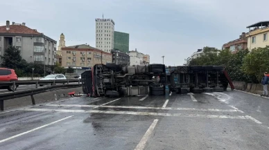 Büyükçekmece'de Tır Kazası: Edirne İstikameti Trafiğe Kapatıldı
