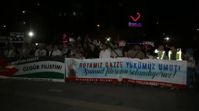 Diyarbakır'da İsrail'in Gazze'ye Saldırıları Protesto Edildi