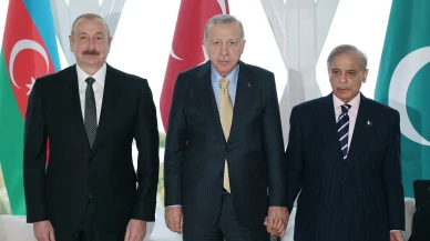 Cumhurbaşkanı Erdoğan, İlham Aliyev ve Şahbaz Şerif İle Görüştü