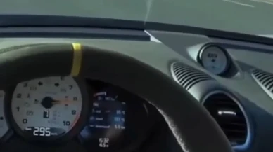 Otobanda 300 KM Basınca Yakalandı