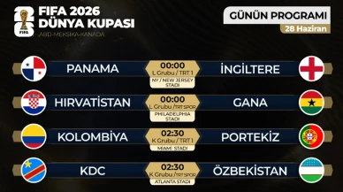 Dünya Kupası'nda 28 Haziran Programı
