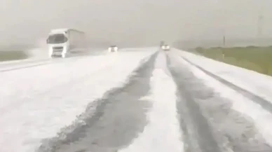 Dolu ve Fırtına Etkili Oldu! Beyaza Büründü