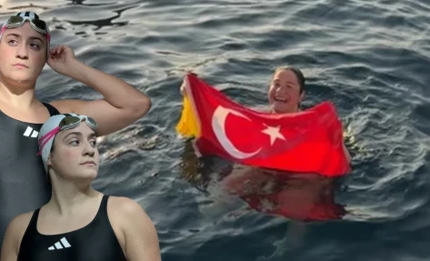 Aysu Türkoğlu Tsugaru Kanalı'nı Yüzerek Geçti
