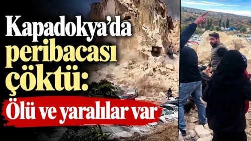 Kapadokya'da Peribacası Çöktü