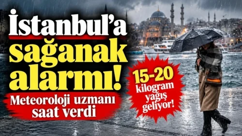 İstanbul'da Sağanak İçin Saat Verildi