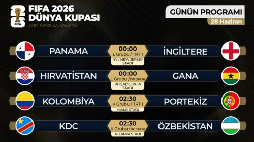 Dünya Kupası'nda 28 Haziran Programı