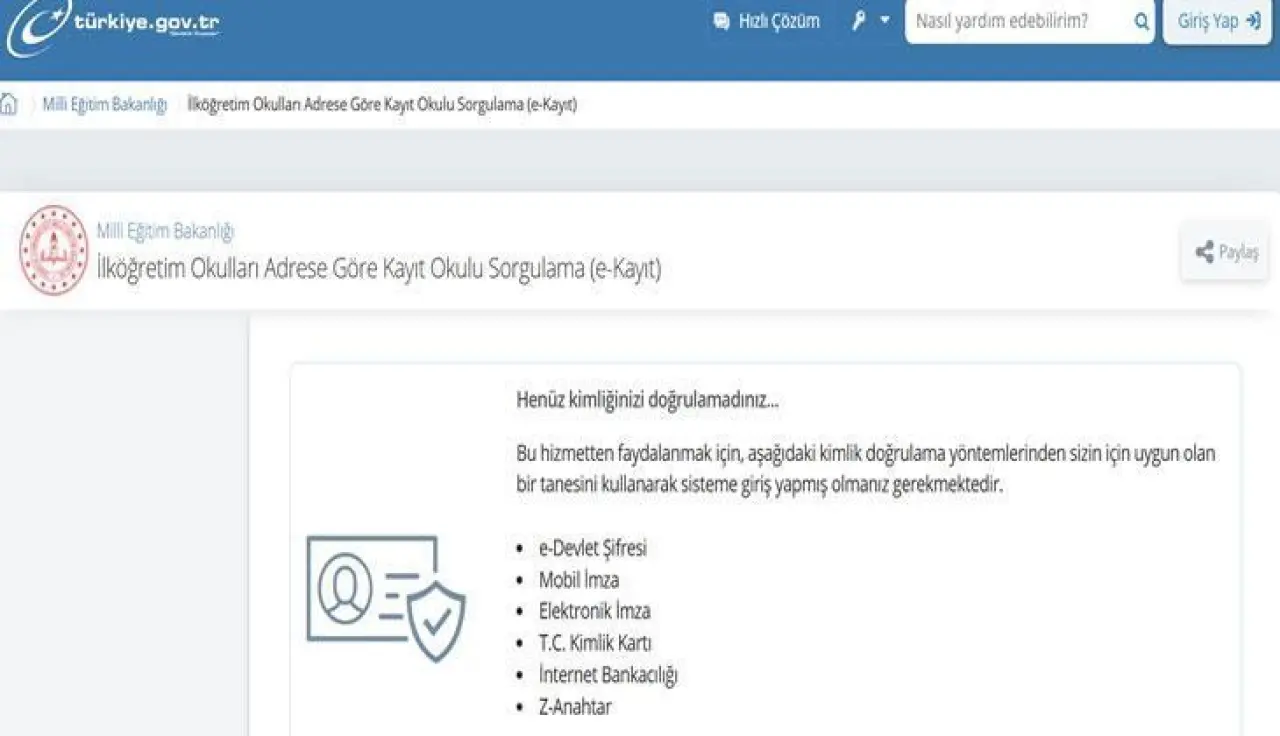 Çocuğum hangi okula gidecek 🎒 İlkokul kayıtları ne zaman E-devlet adrese dayalı ilkokul kayıtları sorgulama ekranı