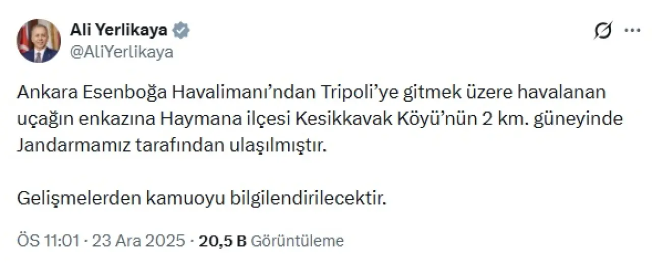 Uçağın Enkazına Ulaşıldı