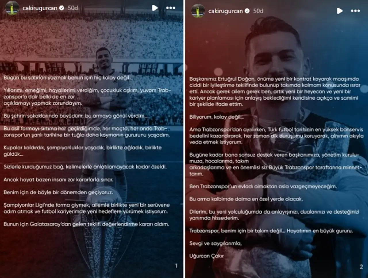 Uğurcan Çakır Galatasaray açıklama