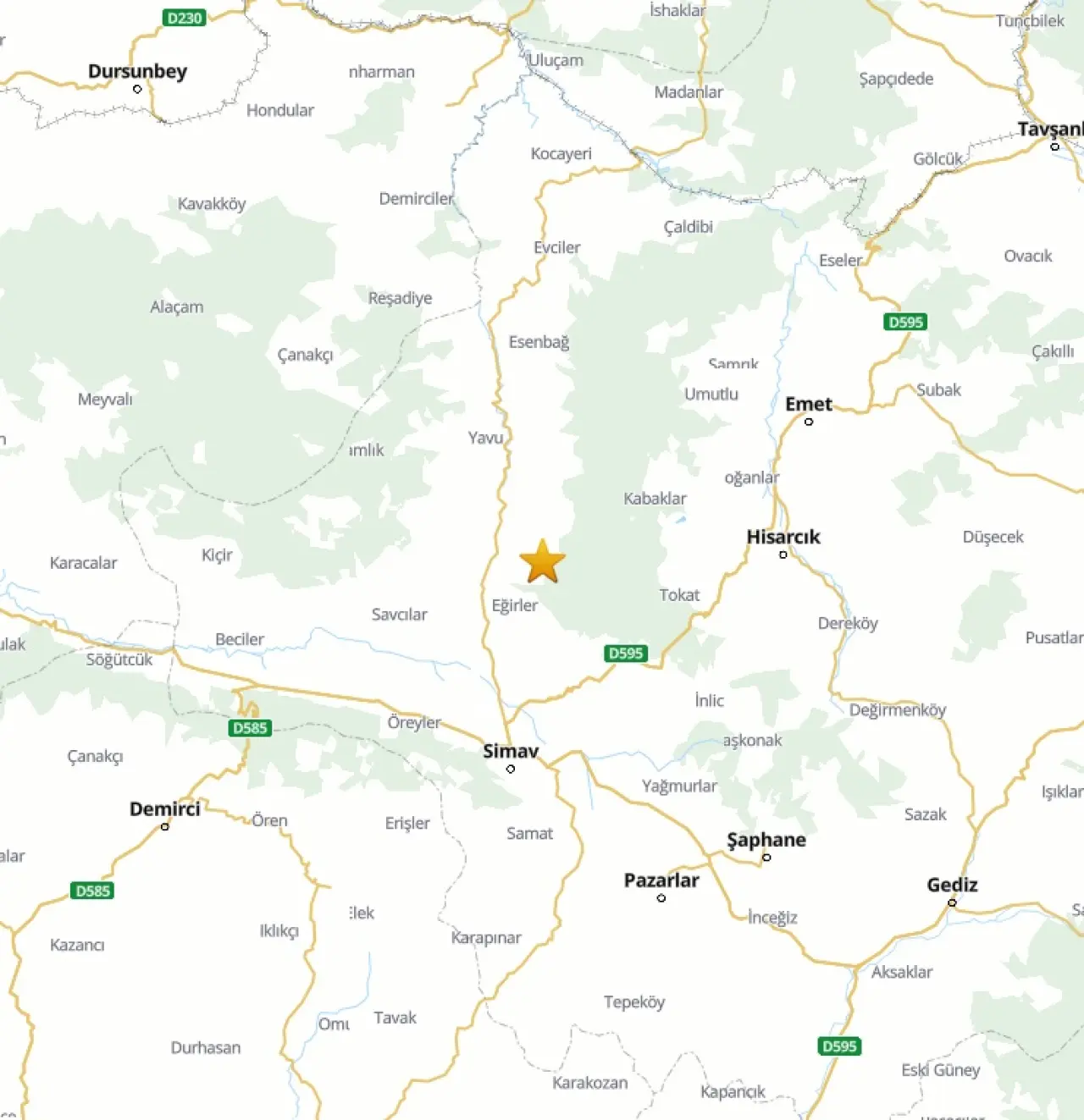 Kütahya'da 4.5 Büyüklüğünde Deprem: Simav Sallandı