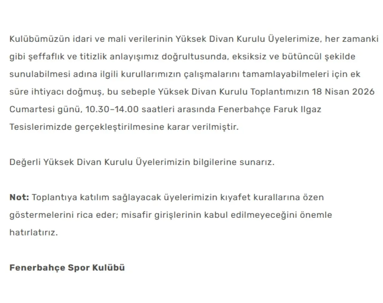 Fenerbahçe Resmen Duyurdu: 2 Hafta Ertelendi