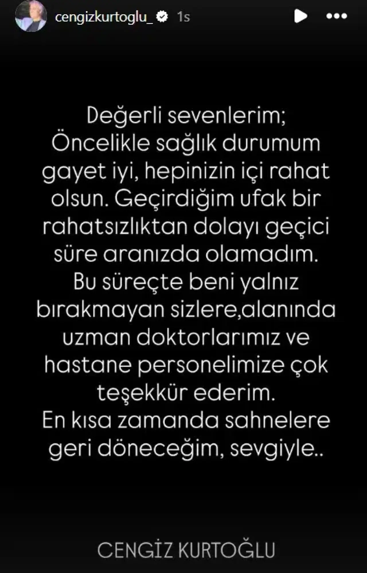 Cengiz Kurtoğlu'nun Sağlık Durumundan Haber Var