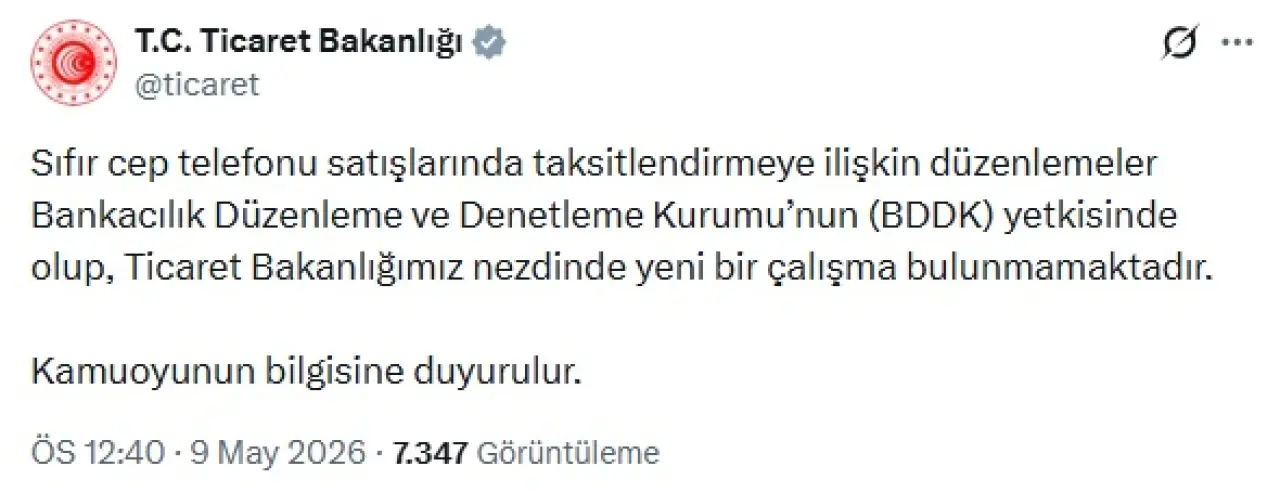Sıfır Telefon Satışında Taksit Sınırlandırması Olacak mı? Bakanlık Noktayı Koydu