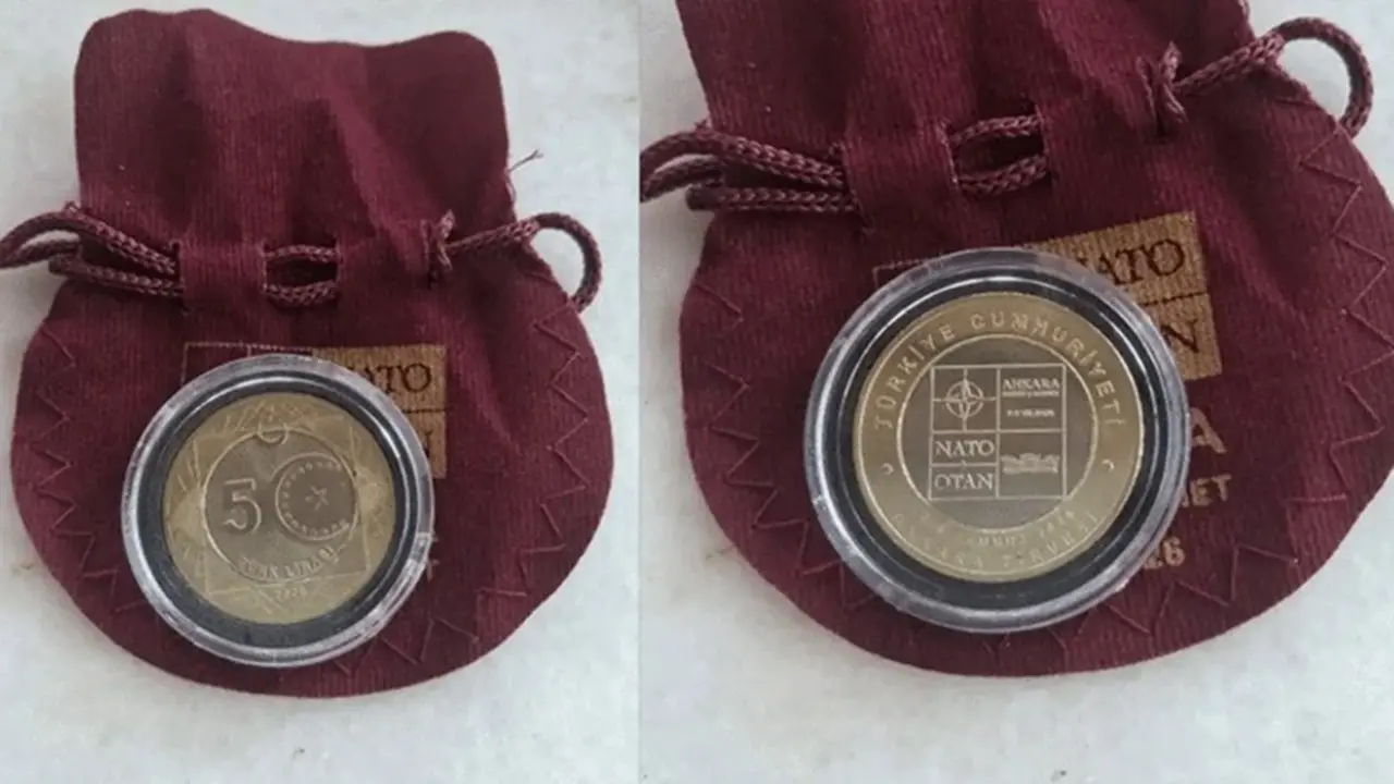 nato zirvesine özel 5 tl madeni para