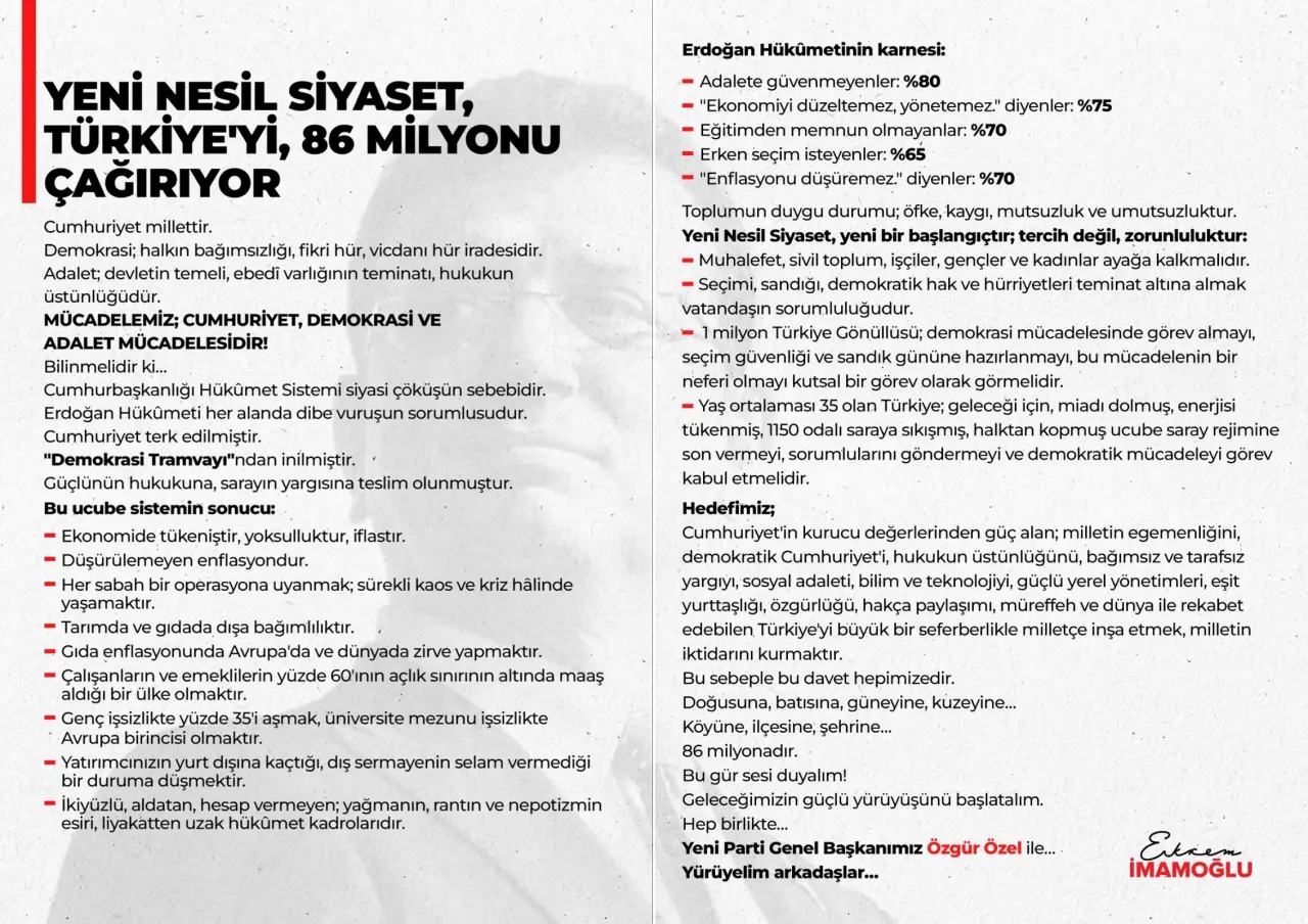 Ekrem İmamoğlu'ndan İlk Yeni Parti Mesajı