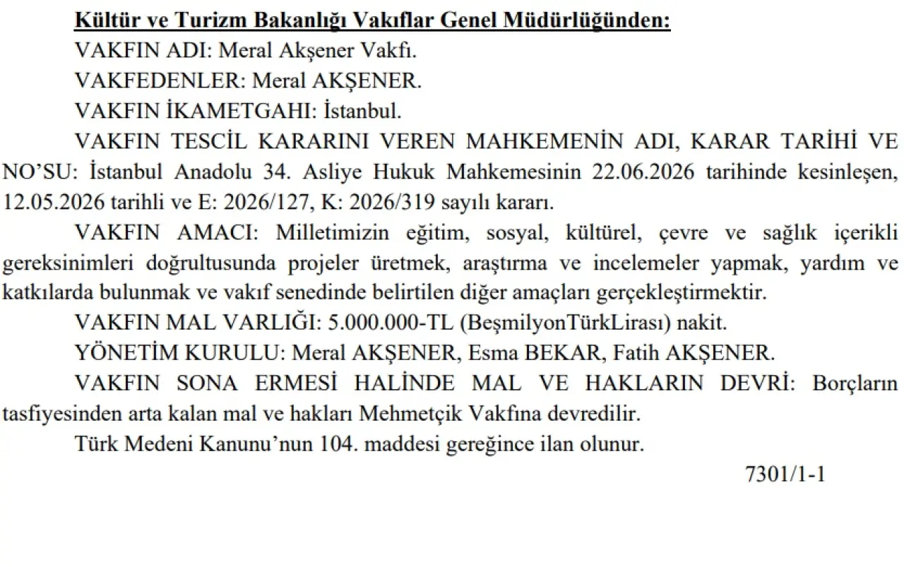 Meral Akşener Vakfı Neden Kuruldu?