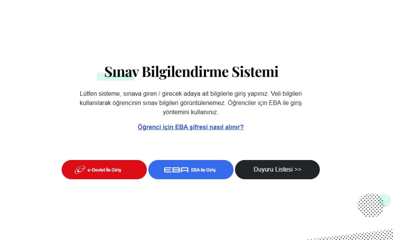 MEB LGS yerleştirme sonuç ekranı